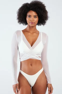 Tina Mesh Wrap Top